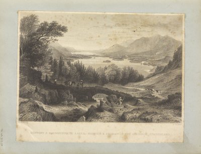 Derwent & Bassenthwaite Lakes, - Keswick & Skiddaw in the Distance, Cumberland. av George Pickering