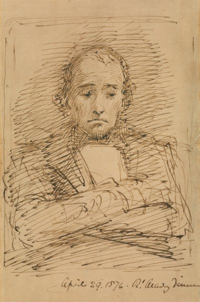 Benjamin Disraeli, skissad på en Royal Academy Dinner av George Richmond