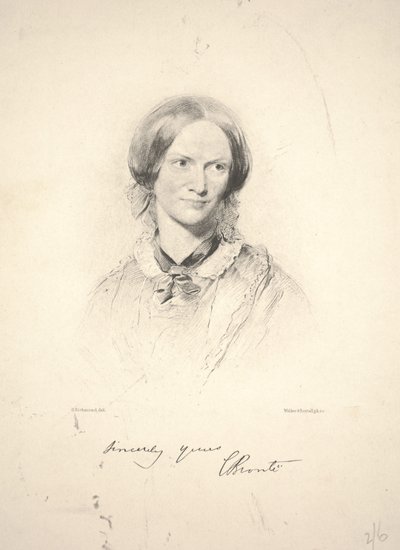 Charlotte Brontë, graverad av Walker & Boutall av George Richmond
