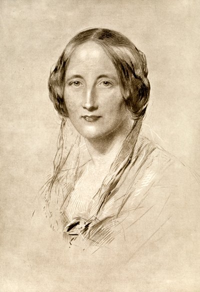 Elizabeth Gaskell, brittisk 1800-talsförfattare, 1910. av George Richmond