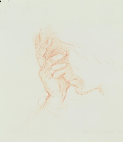 Huvudstudie av en kvinna, ca 1835 (röd krita på papper) av George Richmond