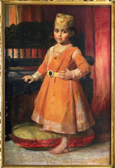 Porträtt av prins Albert, äldste son till Maharaja Duleep Singh, 1870 av George Richmond