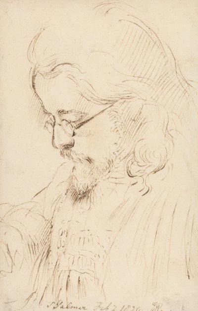 Porträtt av Samuel Palmer, Head and Shoulders av George Richmond