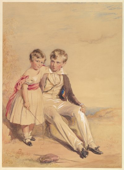 Porträtt av två barn av George Richmond