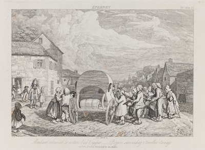 Beggars, Eperney, ca 1821 (etsning) av George Robert Lewis