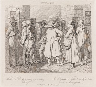 Dandies, Neumarket, ca 1821 (etsning) av George Robert Lewis