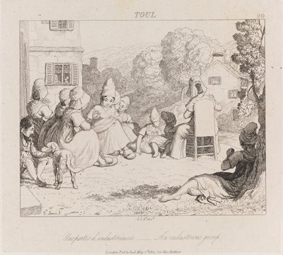 Industrious Group, Toul, ca 1821 (etsning) av George Robert Lewis