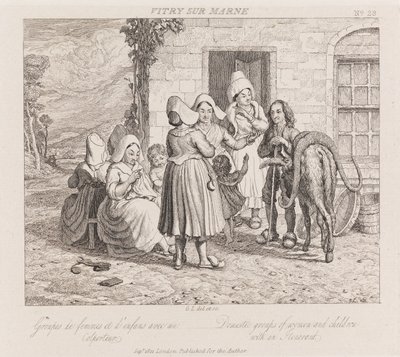 Ambulerande, Vitry Sur Marne, ca 1821 (etsning) av George Robert Lewis