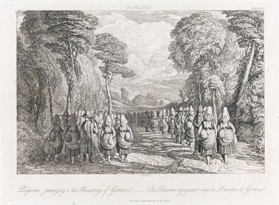 St. Polten - Pilgrimer, ca 1821 (etsning) av George Robert Lewis