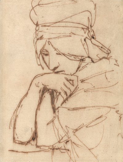 En eftertänksam dam av George Romney