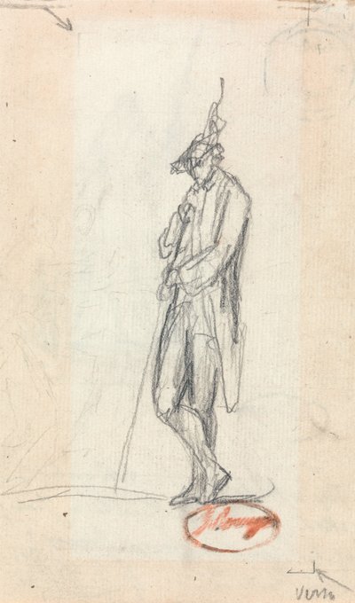 En stående manlig figur av George Romney