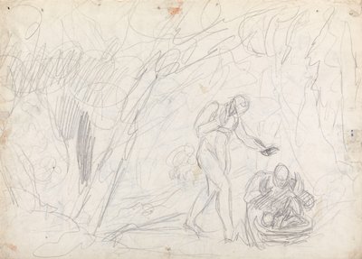 Övergivandet och räddningen av Perdita ur ”Vintersagan” av George Romney