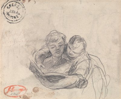 Par som läser en bok av George Romney