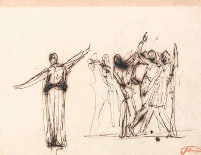 Folkmassan inför en profetissa av George Romney