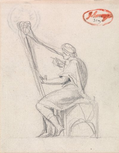 David spelar harpa av George Romney