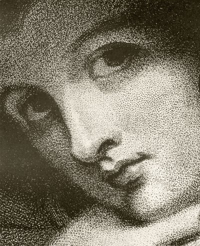 Detalj av Emma, Lady Hamilton, graverad av John Jones, från 