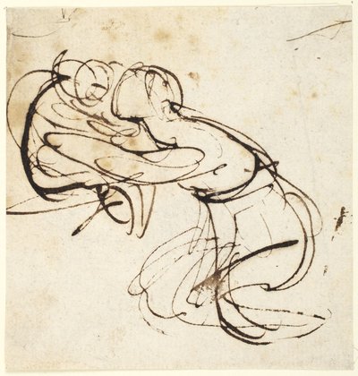 Kvinnlig figur och barn   (studie till ”Infant Shakespeare”) av George Romney