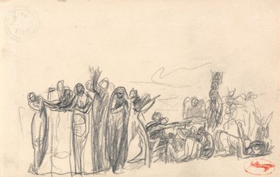 Studie i figurkomposition av George Romney