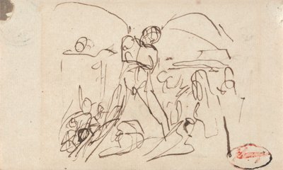 Figurkomposition; möjligen Simson och Delila av George Romney