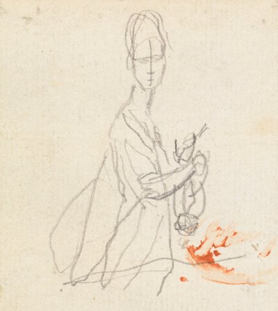 Figur Studie 5 av George Romney
