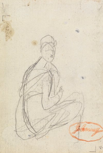 Figurstudie av en kvinna av George Romney