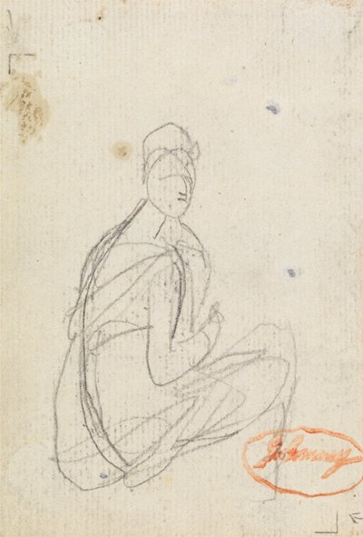 Figurstudie av en kvinna av George Romney