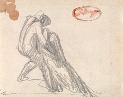 Figur som stöder en svimande person av George Romney
