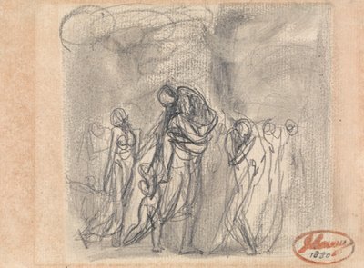 En flyende grupp av figurer av George Romney