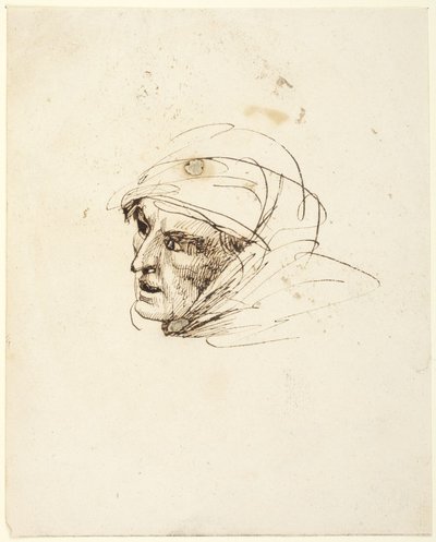 En kvinnas huvud av George Romney