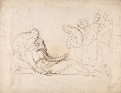 Kung Lear väcks av Cordelia av George Romney