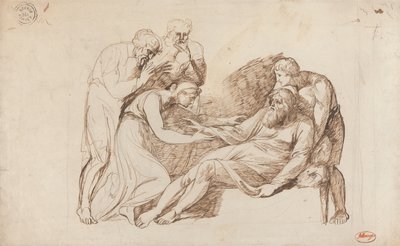 Kung Lear väcks av Cordelia av George Romney