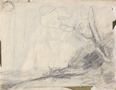 Landskap med lutande träd av George Romney