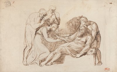 Lear väcks av Cordelia av George Romney