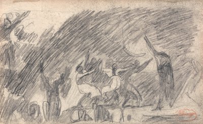 MacBeth i häxornas grotta: Andra besöket av George Romney