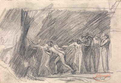 MacBeth i häxornas grotta: Andra besöket, eller Canidia och ungdomen, eller Arkens öppnande av George Romney