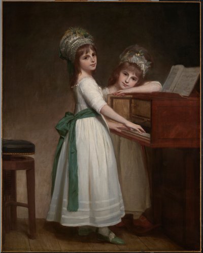 Porträtt av Maria och Catherine, Edward Thurlows döttrar, 1:a baron Thurlow av George Romney
