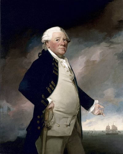 Porträtt av viceamiral Sir Hyde Parker av George Romney