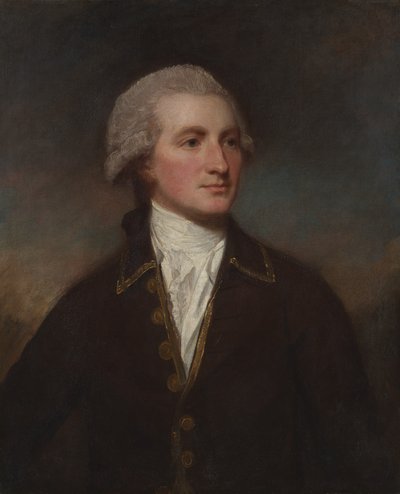 Porträtt av en man. av George Romney