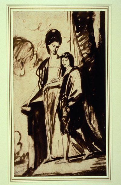 Porträtt av en mor och hennes son (förmodligen Jane, hertiginna av Gordon, och hennes son George, första markis av Huntley) av George Romney
