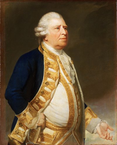 Porträtt av en flaggofficer, ca 1767 (oljemålning) av George Romney