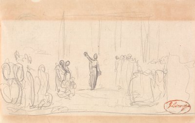 Kanske en folkmassa framför en profetissa av George Romney