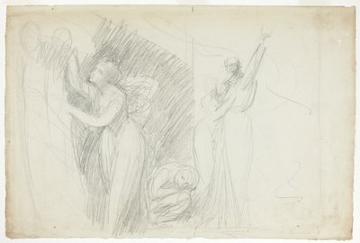Prospero, Miranda och Caliban, från The Tempest av George Romney