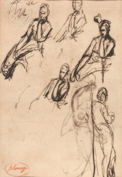 Sittande och stående figurer av George Romney