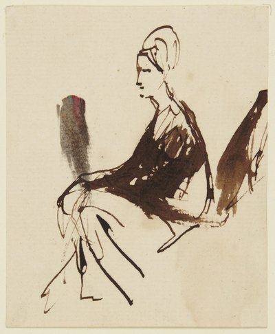 Sittande kvinnlig figur av George Romney