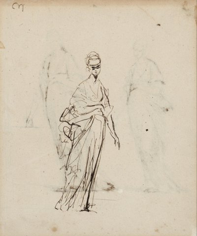 Ensam kvinnlig figur av George Romney