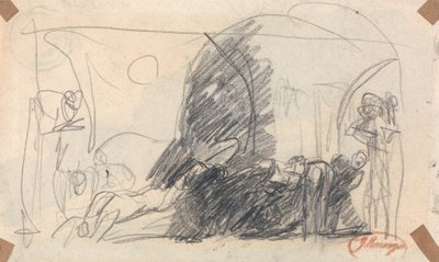 Skiss för Howard-scen av George Romney