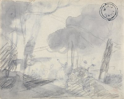 Skiss av träd av George Romney