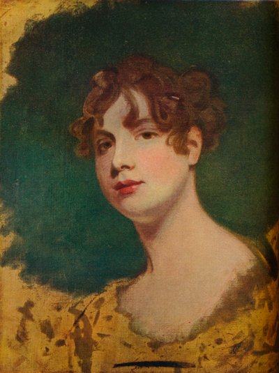 Skiss av ett kvinnligt huvud, 1700-tal av George Romney