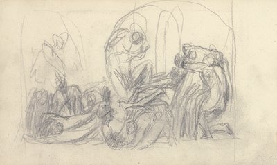 Skissbok Ritning av George Romney