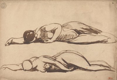 Skisser av en liggande kvinna av George Romney